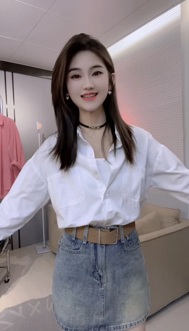 简约高级品质长袖净版衬衫女春秋舒适洗水棉叠穿气质衬衣宽松上衣