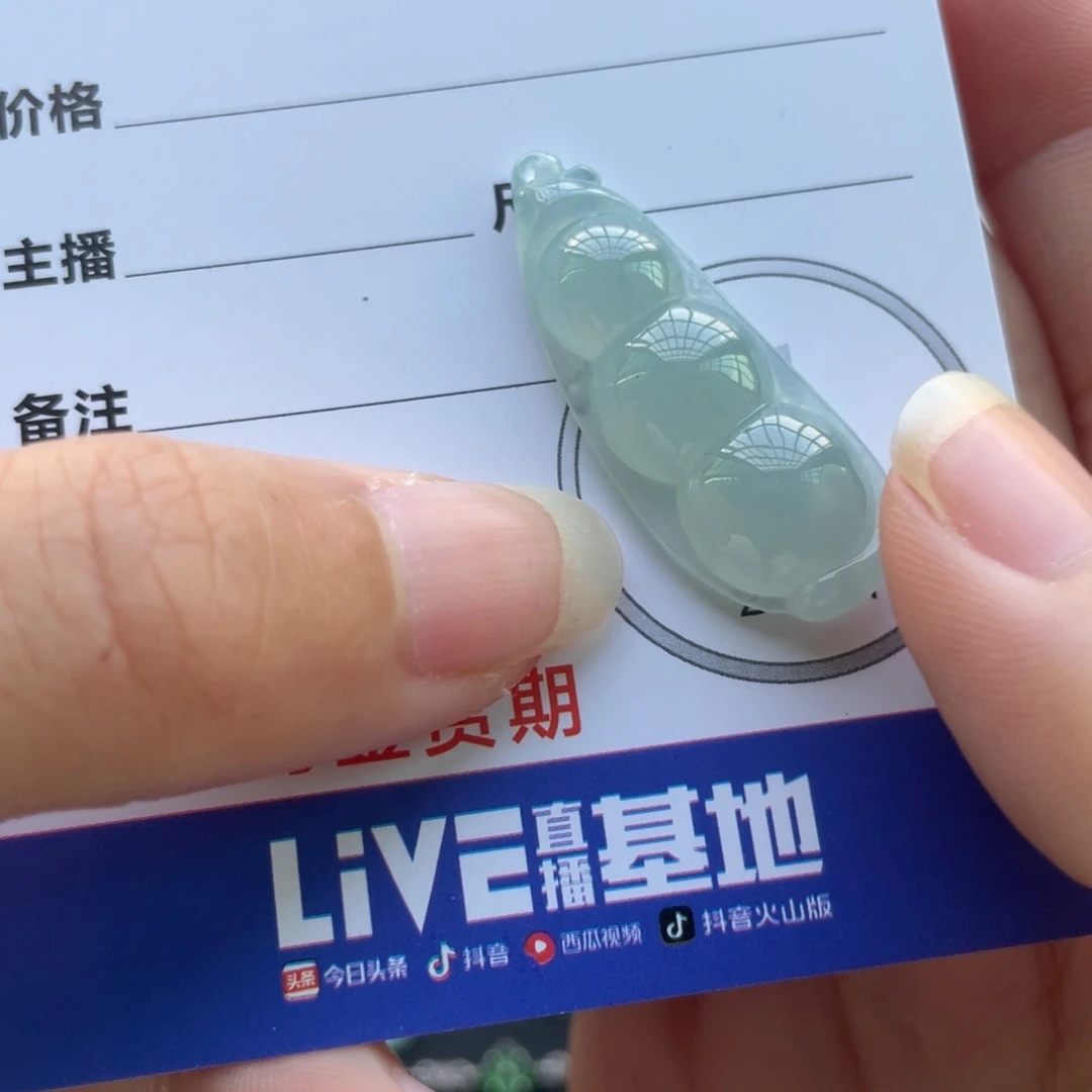 翡翠未镶嵌颈饰豆子