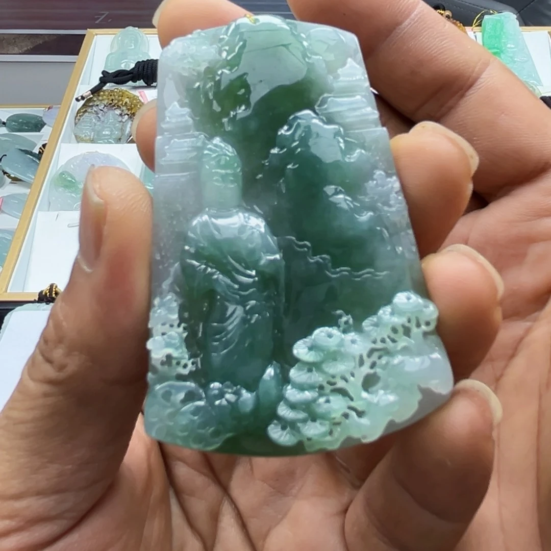 翡翠未镶嵌颈饰P***R