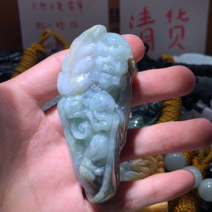 翡翠未镶嵌颈饰保真天然a货翡翠