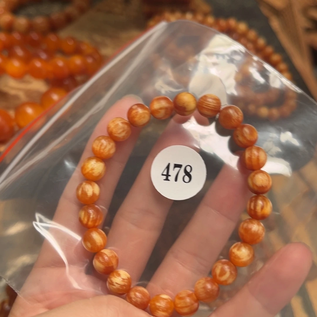 能***我手串/手链松木（琥珀木）478号0.8单圈