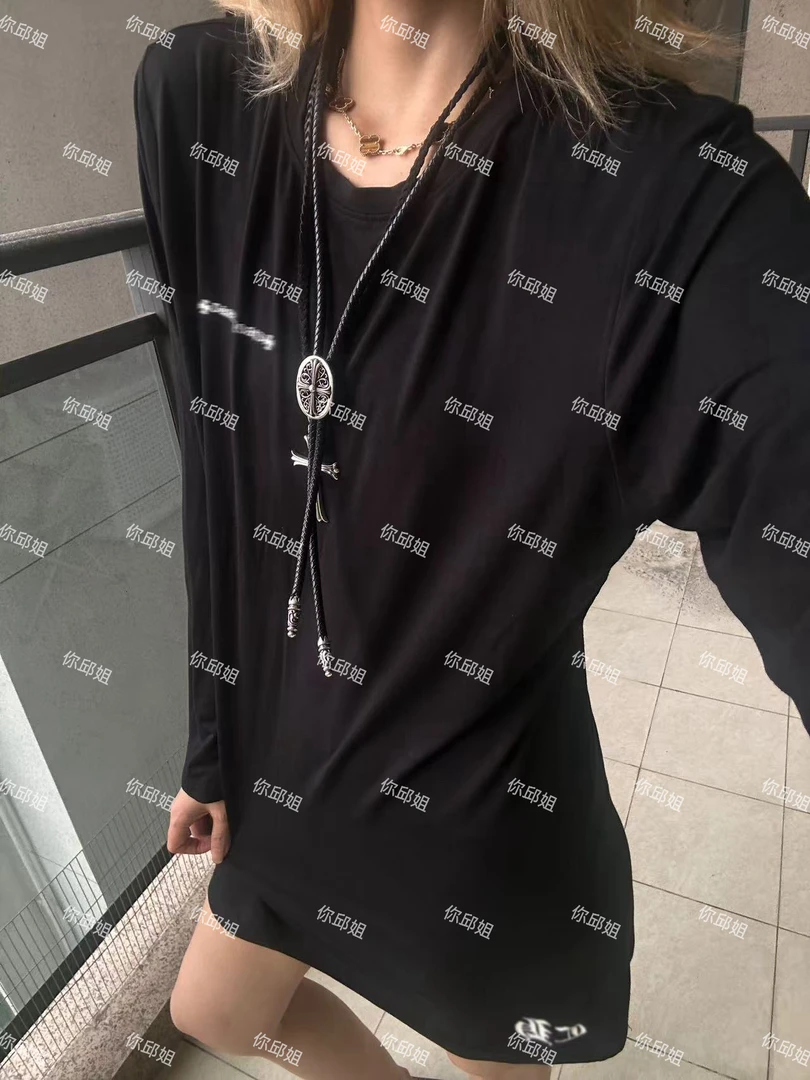 罗春夏款满天星十字图案防晒长袖T恤女生韩系ins衣服