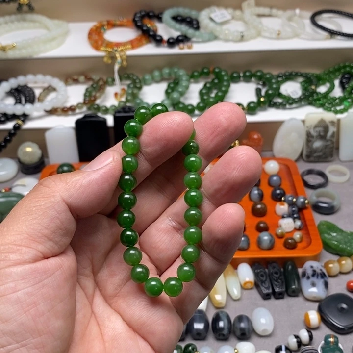 和田玉未镶嵌手链