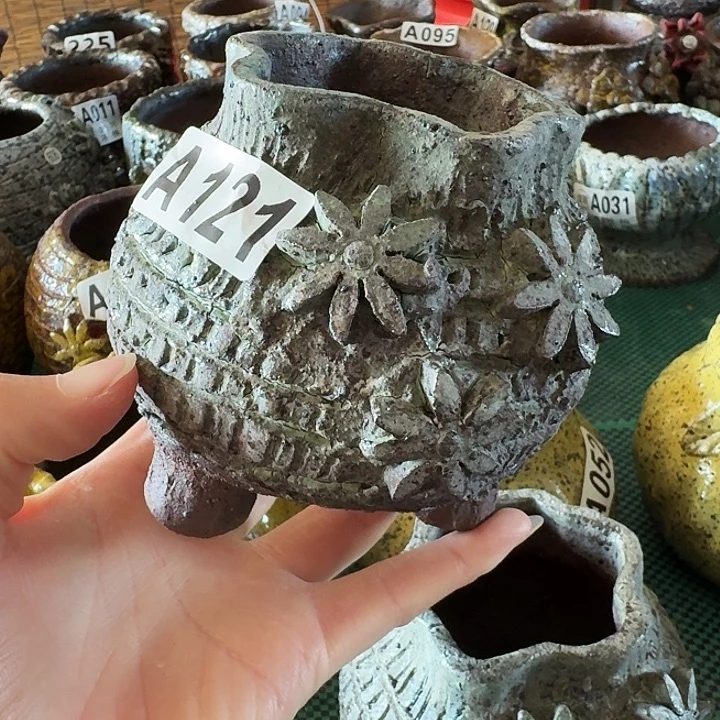 内口5高9粗陶手工制作