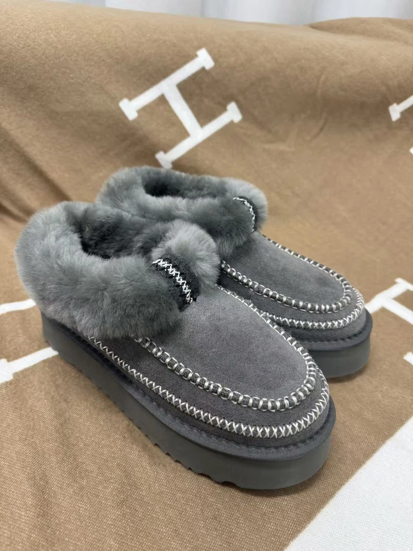 毛边雪地靴短筒厚底百搭时尚雪地靴
