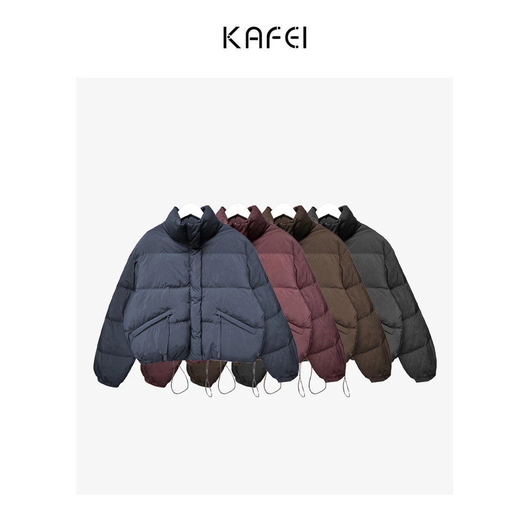 咖妃~ 【冬日礼】休闲保暖泡芙感90白鸭绒保暖立领羽绒服外套