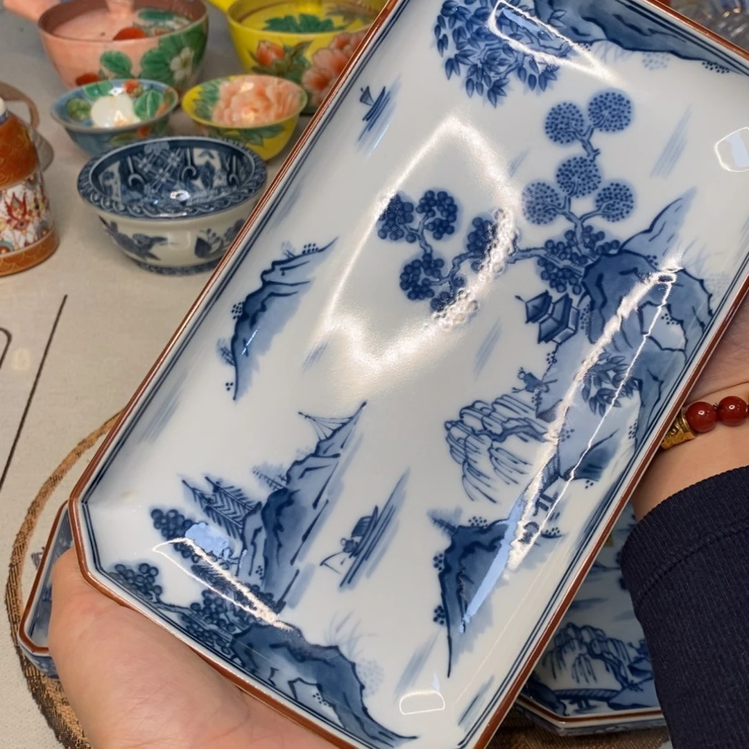 碟真*微瑕21 厘米 小杨瓷器陶瓷陶瓷