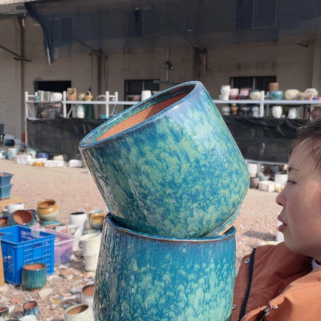 红陶王嫂花盆0122-83