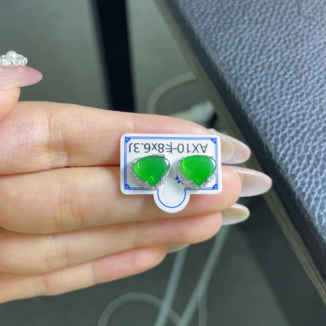 翡翠银S925镶嵌吊坠(不含链)