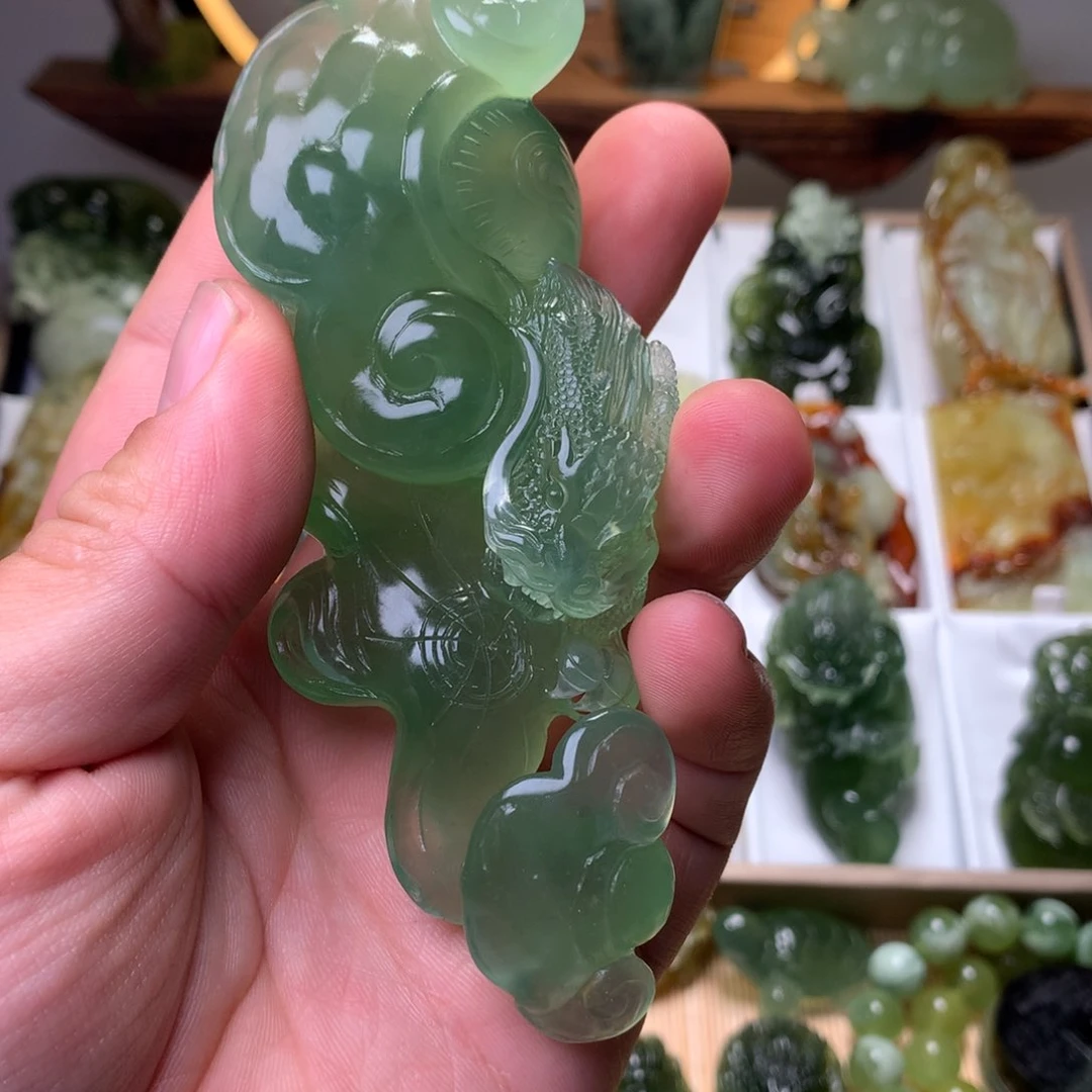 岫玉未镶嵌手把件
