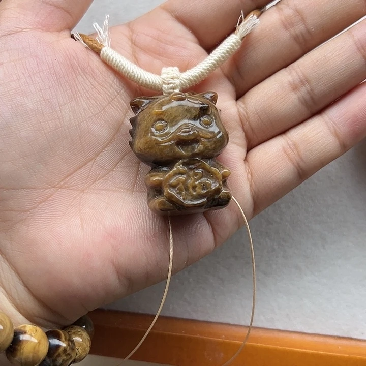 琥珀未镶嵌珠宝奇石龙宝宝打孔不退换