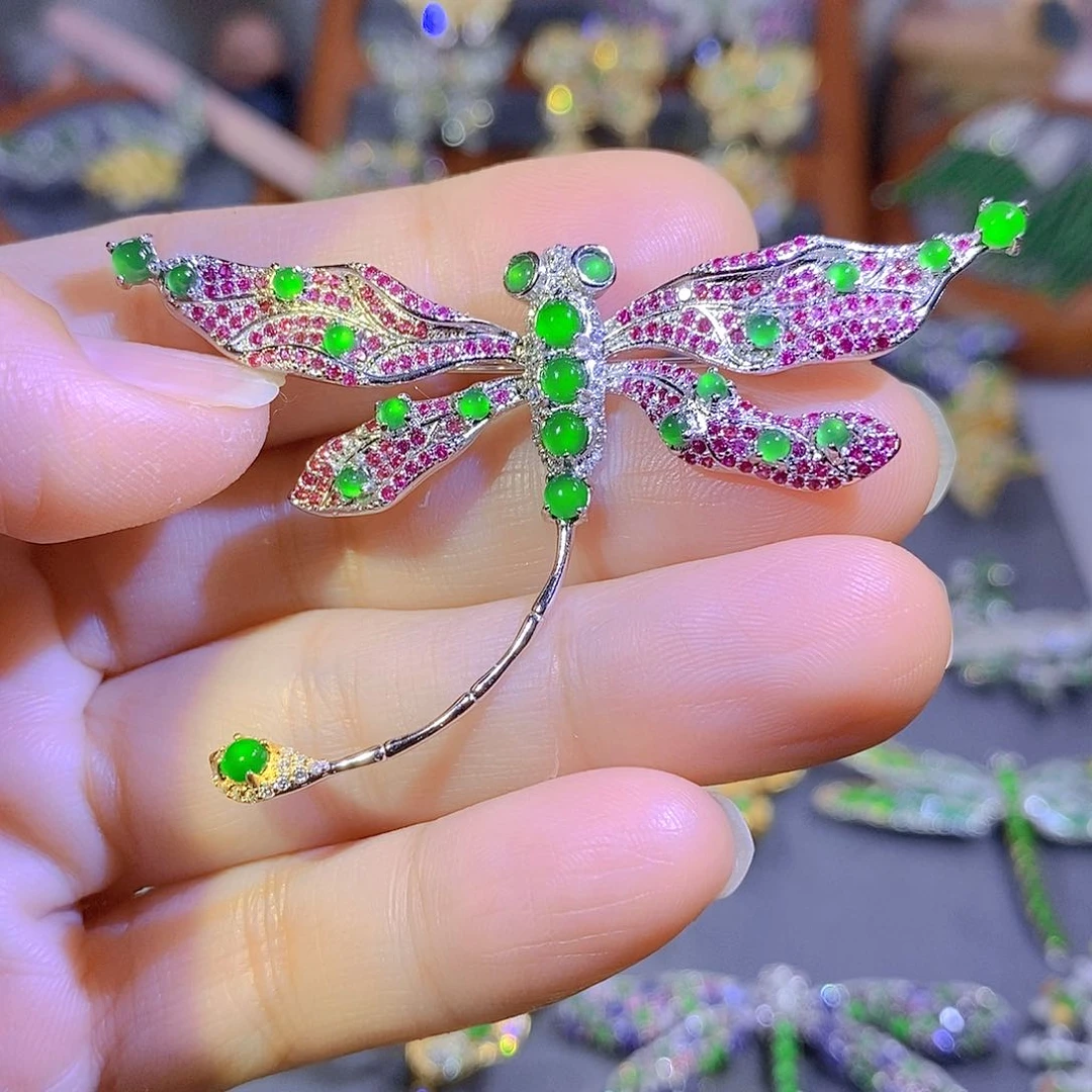 颈饰银S925镶嵌翡翠