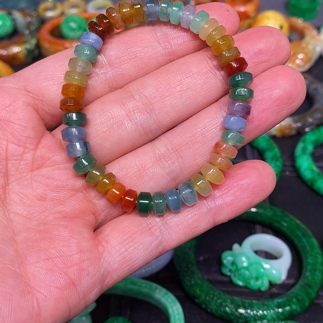 大***心翡翠未镶嵌手链翡翠