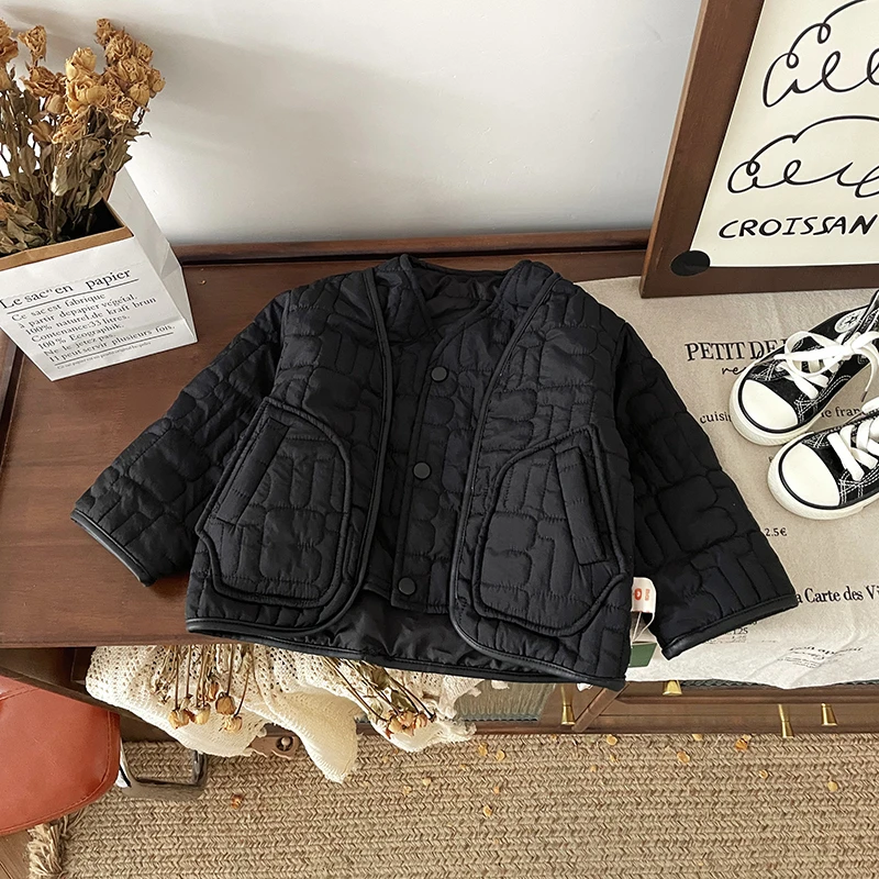 橘止皮【现货】儿童棉衣外套冬季新款男童薄棉棉袄宝宝棉服DW247647