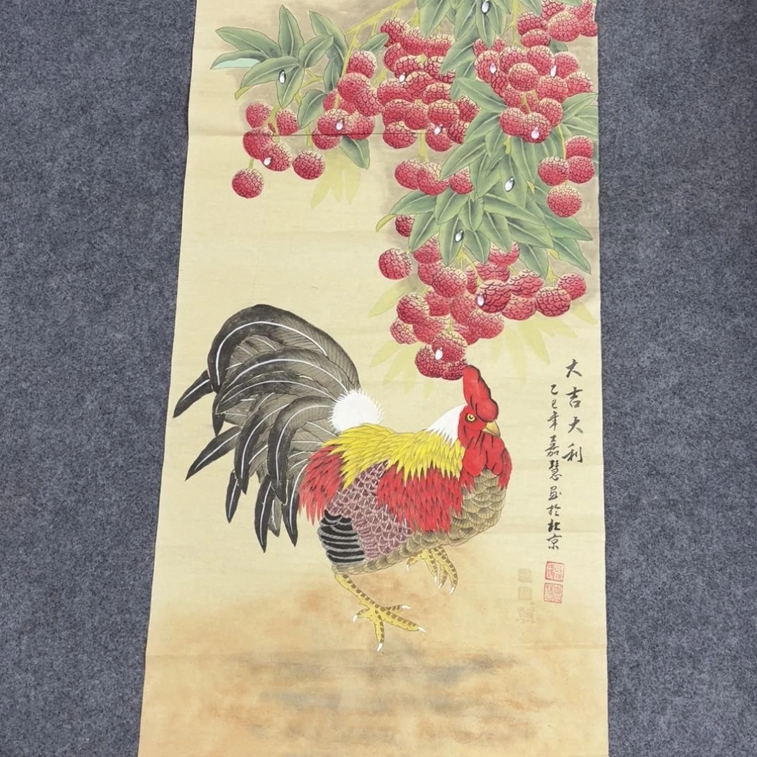 国画100×50精品工笔手绘画画画