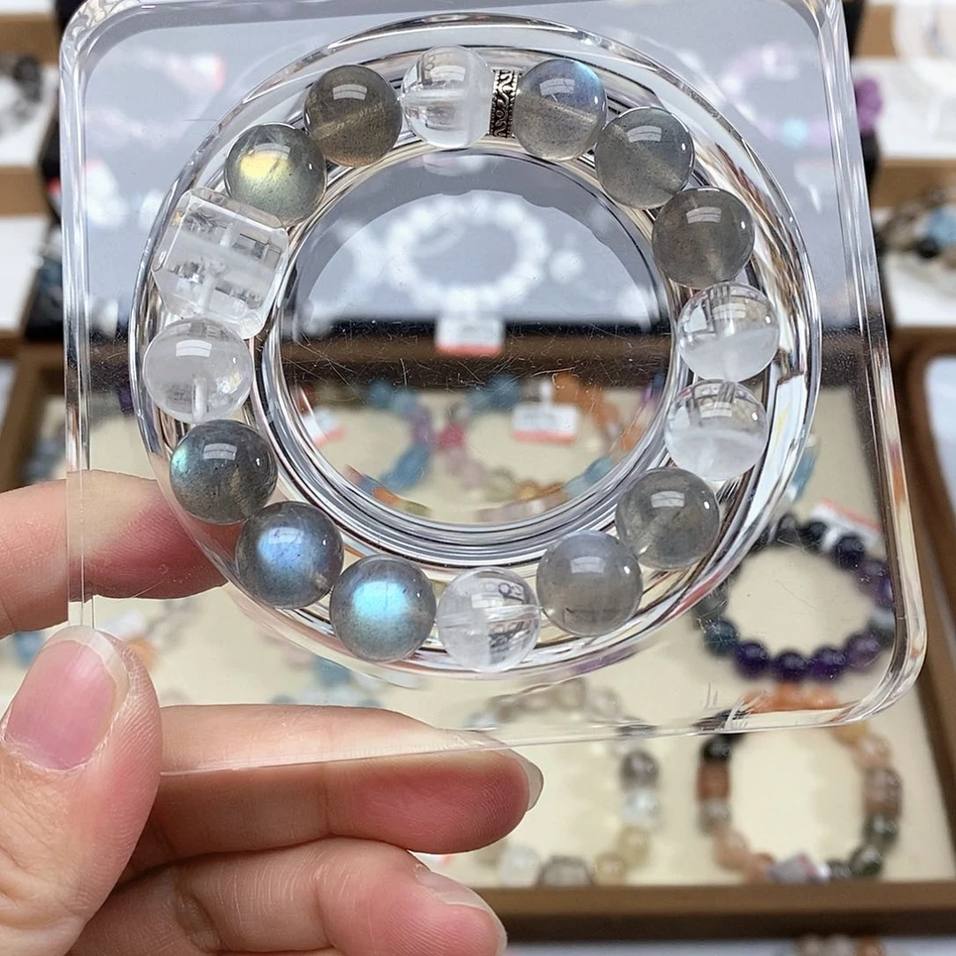 ****水晶手链未镶嵌灰月光11.3