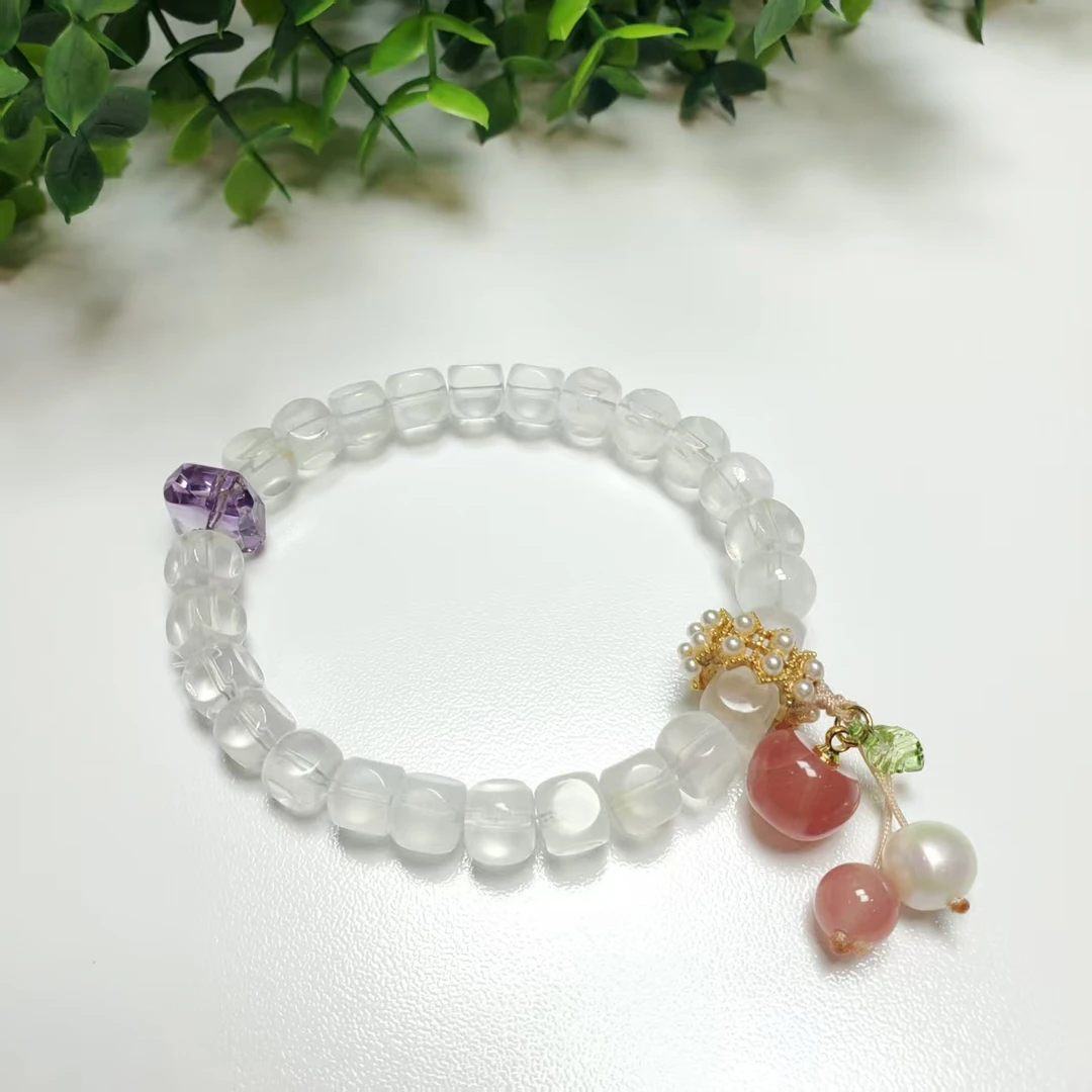 X342【赵小姐】白水晶单圈手链