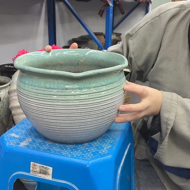 25×18 -粗陶花盆有孔-买买买