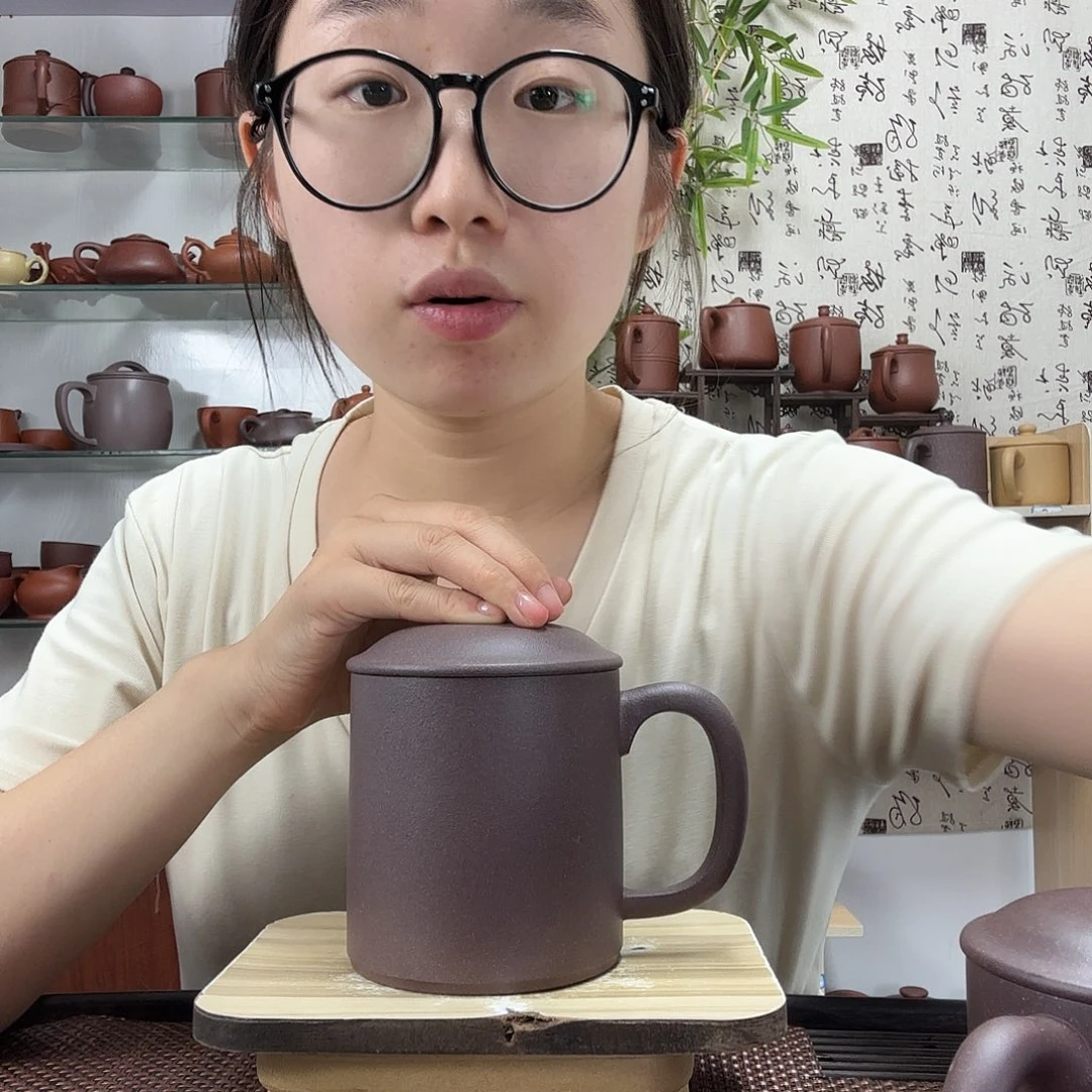 茶壶紫砂原矿鲨皮青正气办公杯没礼盒色差500CC