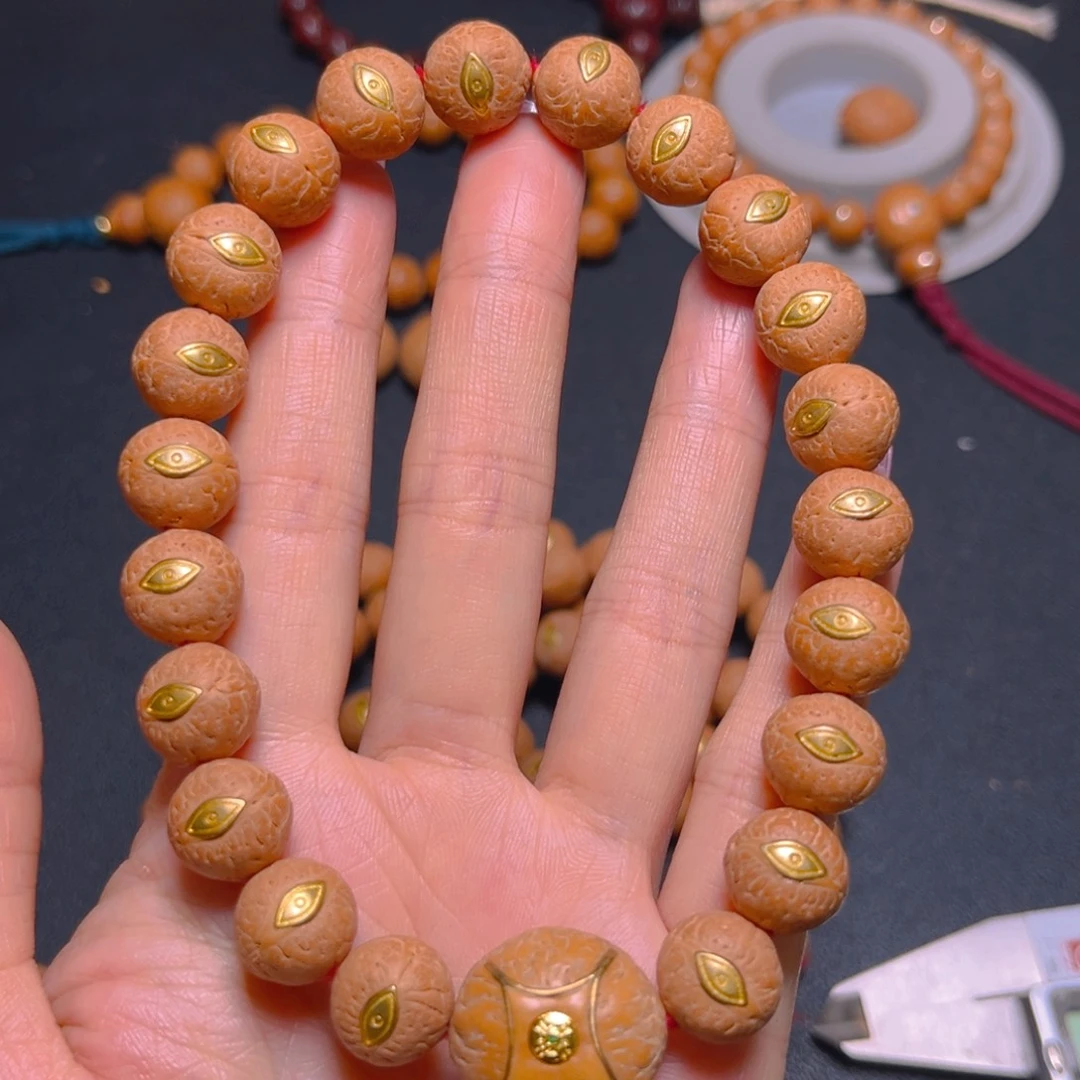 吊坠凤眼菩提12+mm精品慈悲眼实心手串