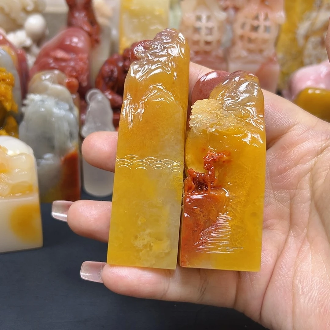 寿山石默**头印章雕刻工艺