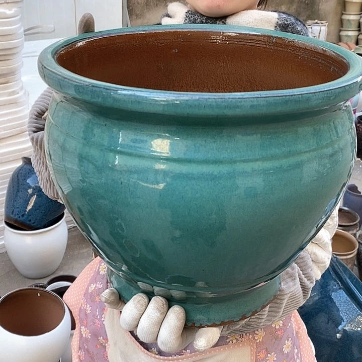 紫砂花盆瑕疵口33高27