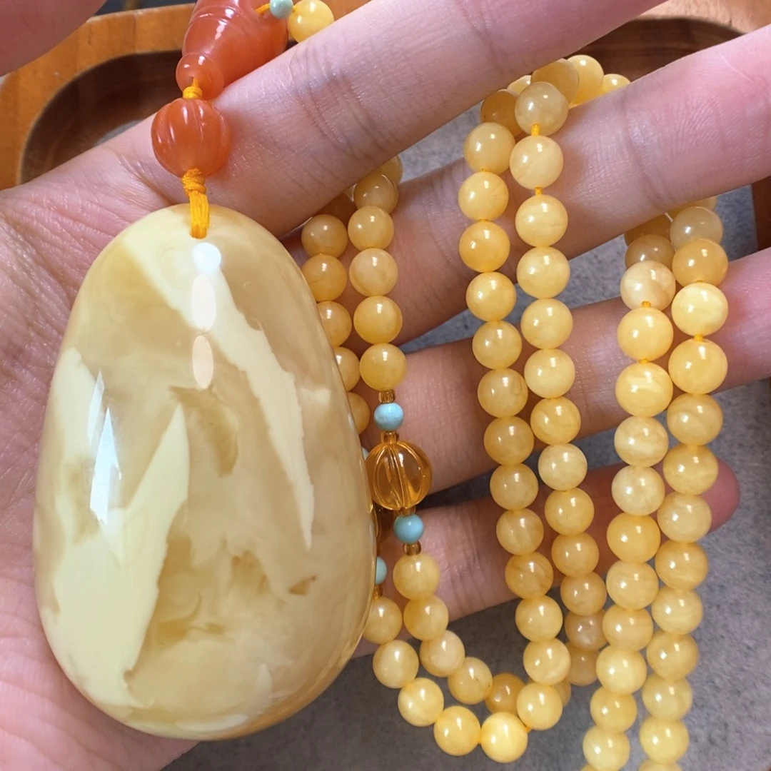 未镶嵌项链蜜蜡蜜蜡吊坠