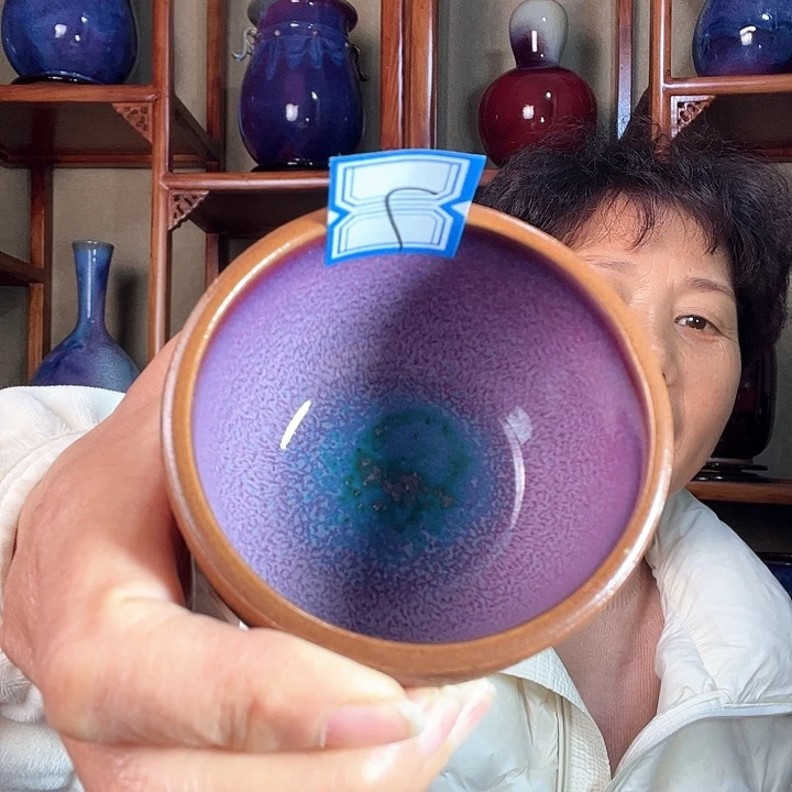 瓷片钧瓷手工艺品杯子