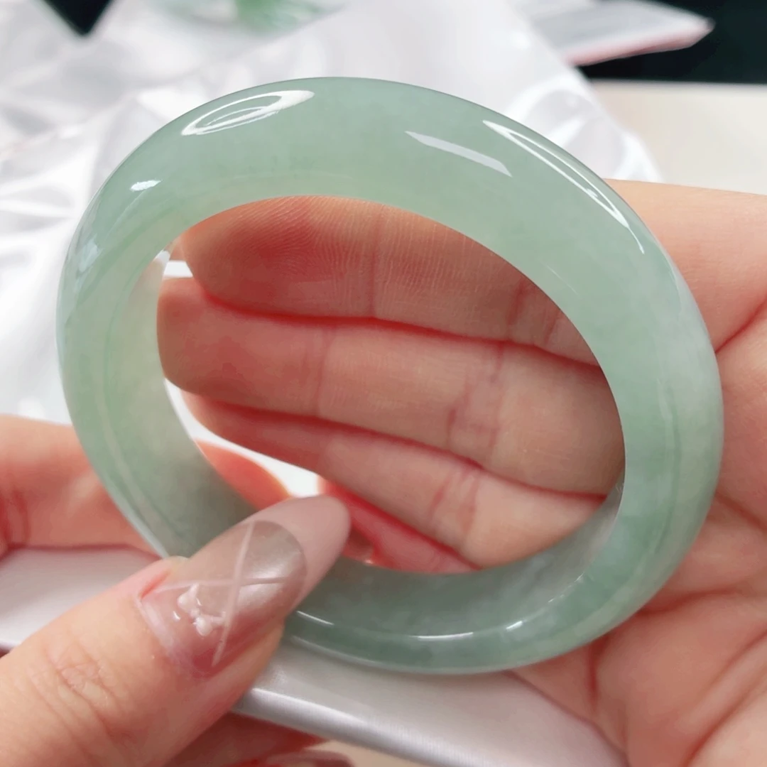 翡翠未镶嵌手镯54.6x238