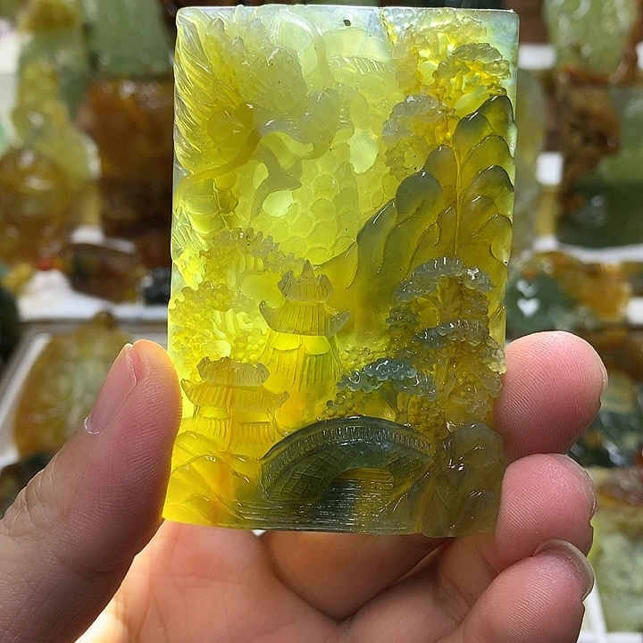 蛇纹石玉未镶嵌珠宝半成品