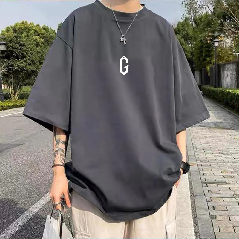 短袖男t恤大码宽松男女同款情侣学生潮牌美式潮流百搭休闲上衣服