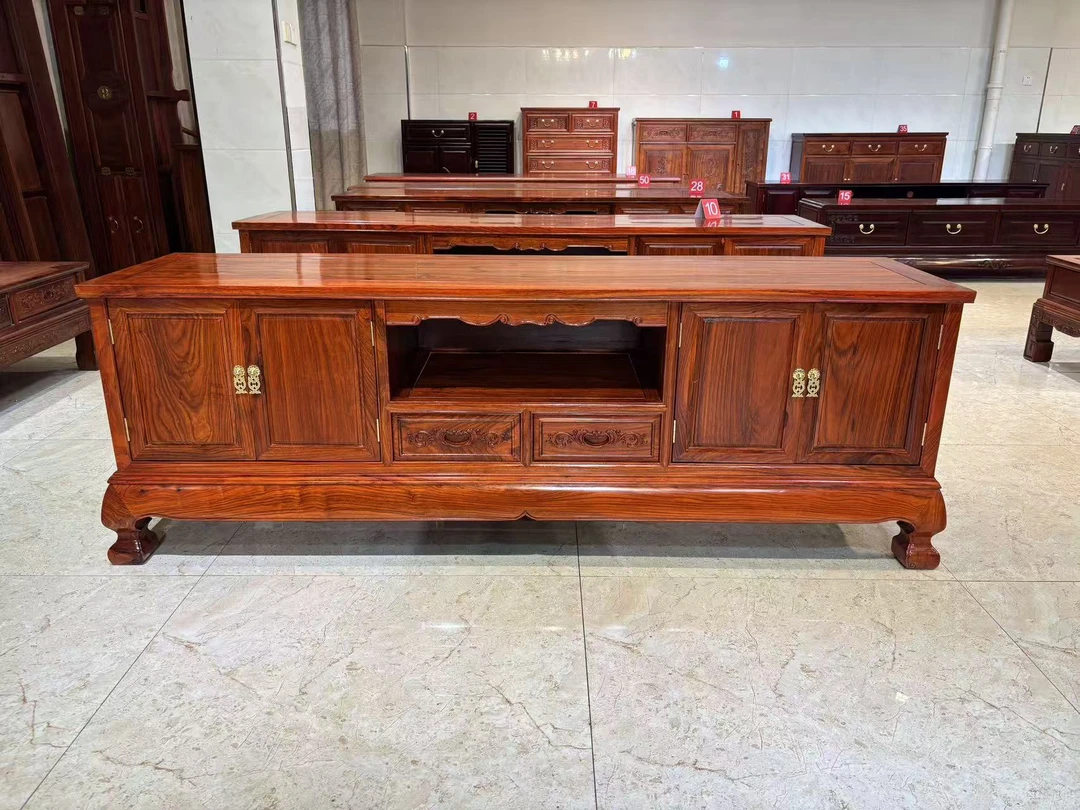 特价国标红木1.8米刺猬紫檀四门两抽高款电视柜影视柜