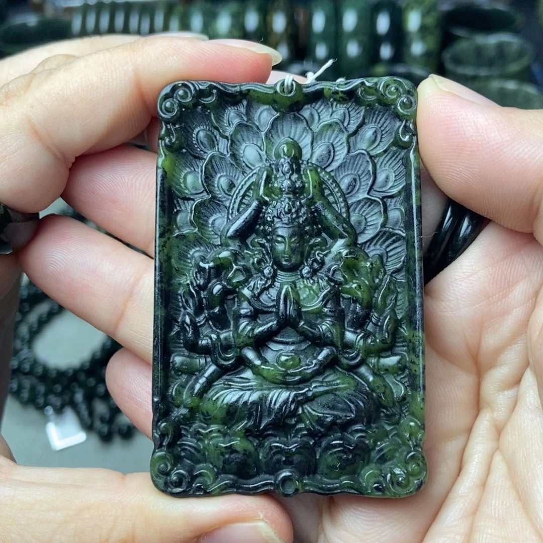 火***火蛇纹石玉未镶嵌颈饰