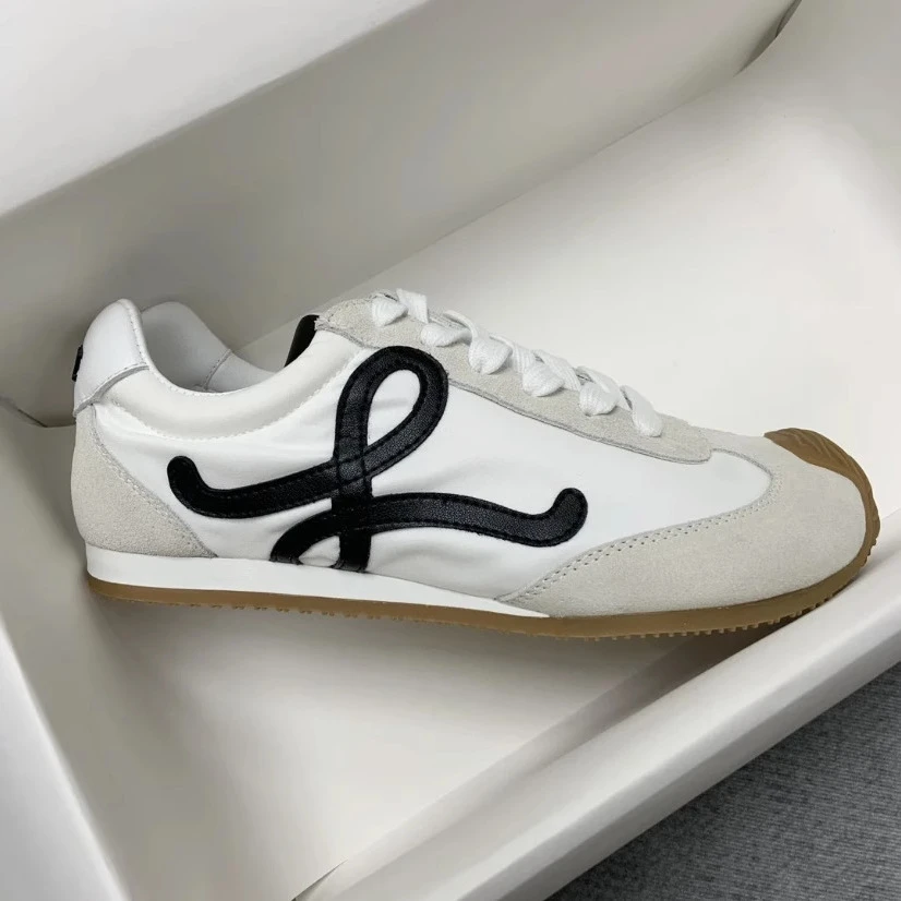 2025春夏新款杨幂同款欧货牛皮版德训鞋女拼色系带鞋休闲运动鞋