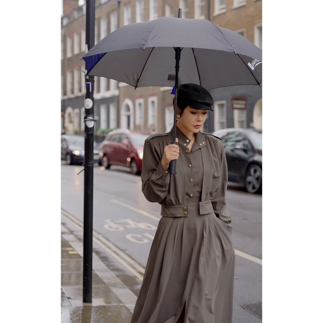 【千帆尽】三件套多种穿法 英式海派风 风衣裙夹克背心半身裙（裱里）