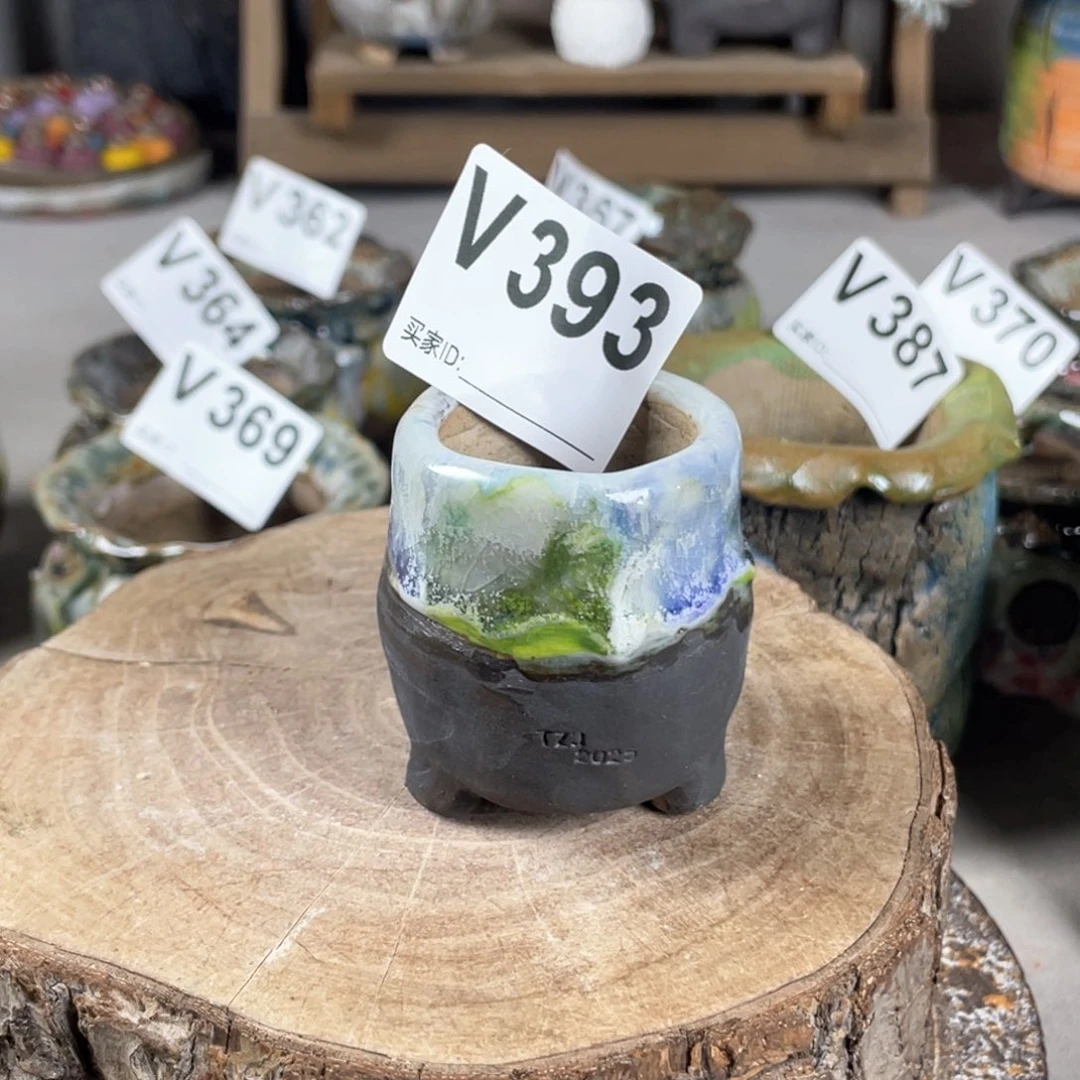 紫砂花盆手捏内口3.5