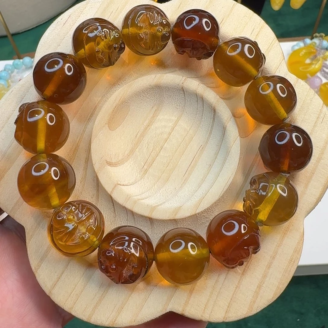 琥珀颈饰未镶嵌琥珀手串