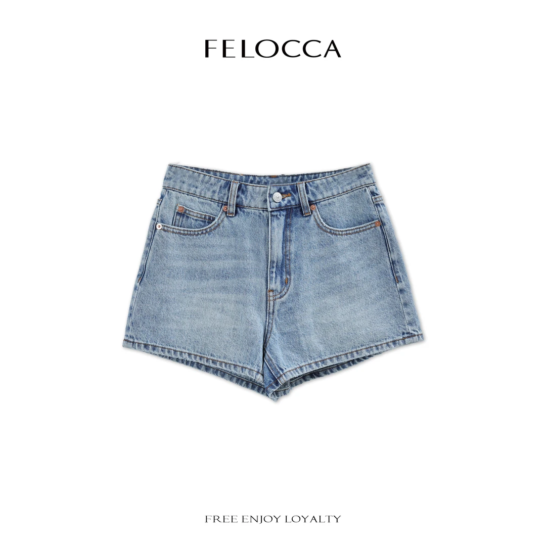 NO退NO换【FELOCCA】百搭浅蓝牛仔短裤CC2226