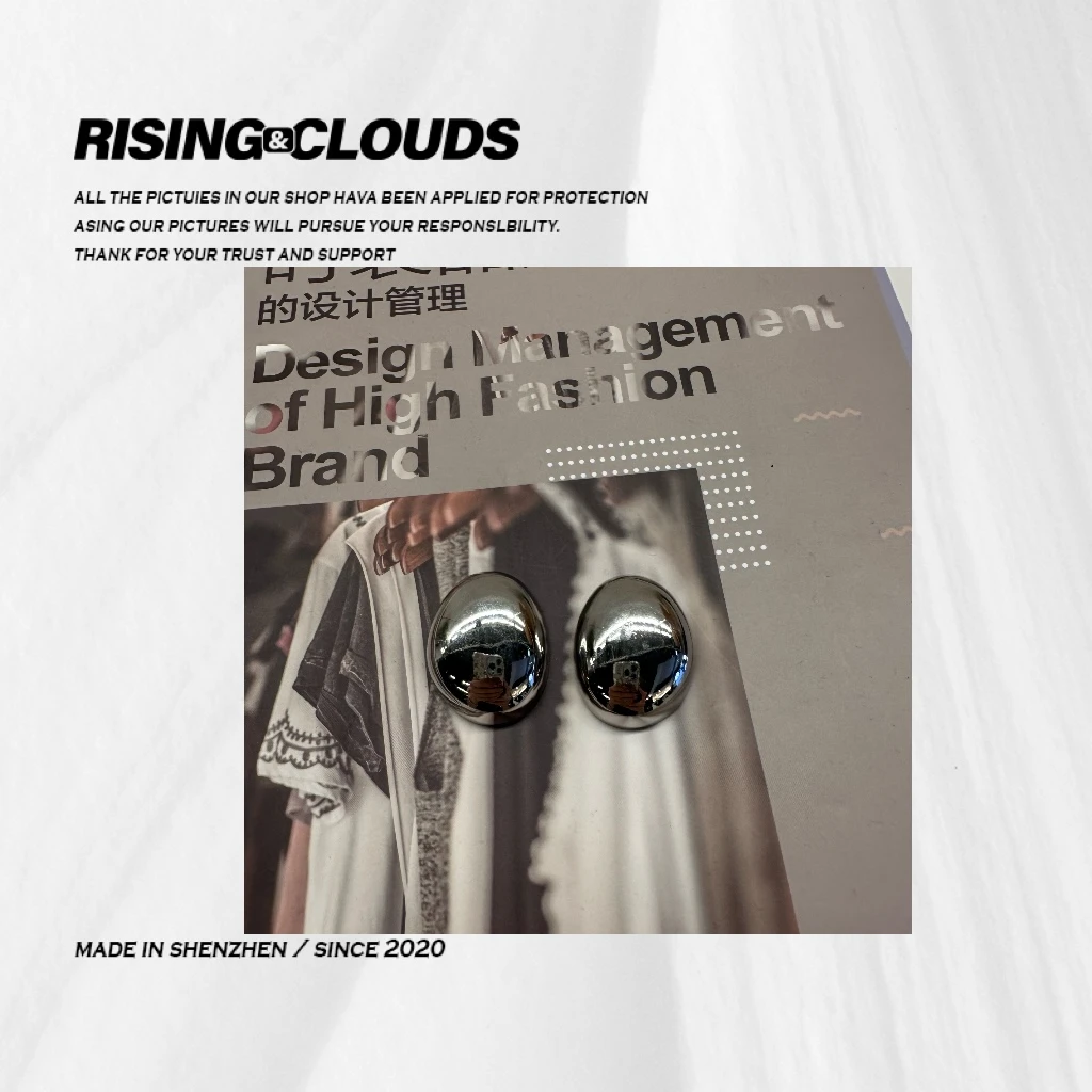 RISING&CLOUDS 合金耳饰 【小云姐】百搭椭圆耳环050020
