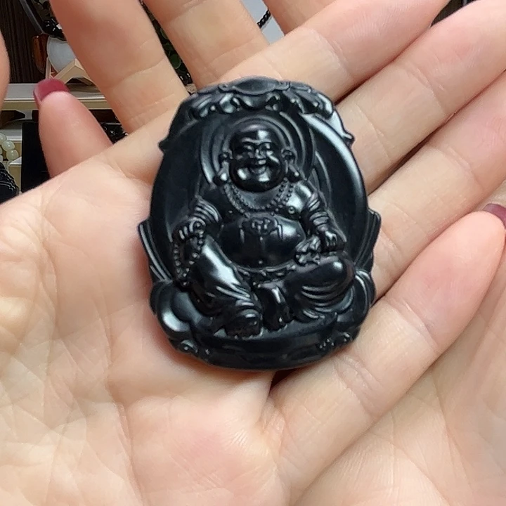 和田玉未镶嵌颈饰小佛公
