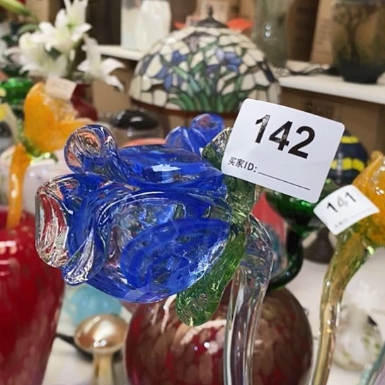 琉璃花瓶高50厘米宽6厘米