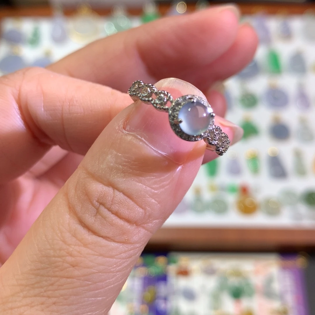 翡翠银S925镶嵌颈饰翡翠吊坠的未镶嵌