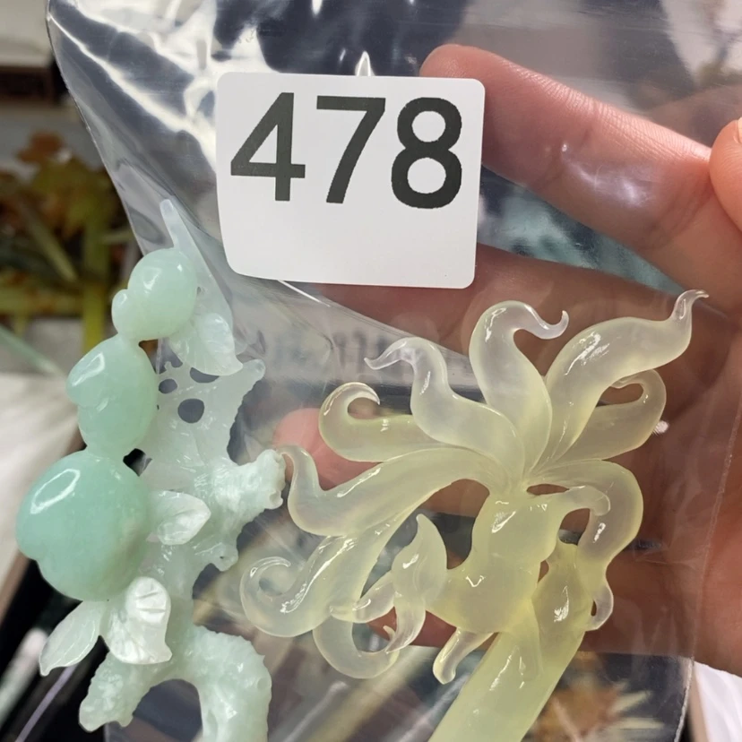 【闪购商品】岫玉发饰未镶嵌用****3