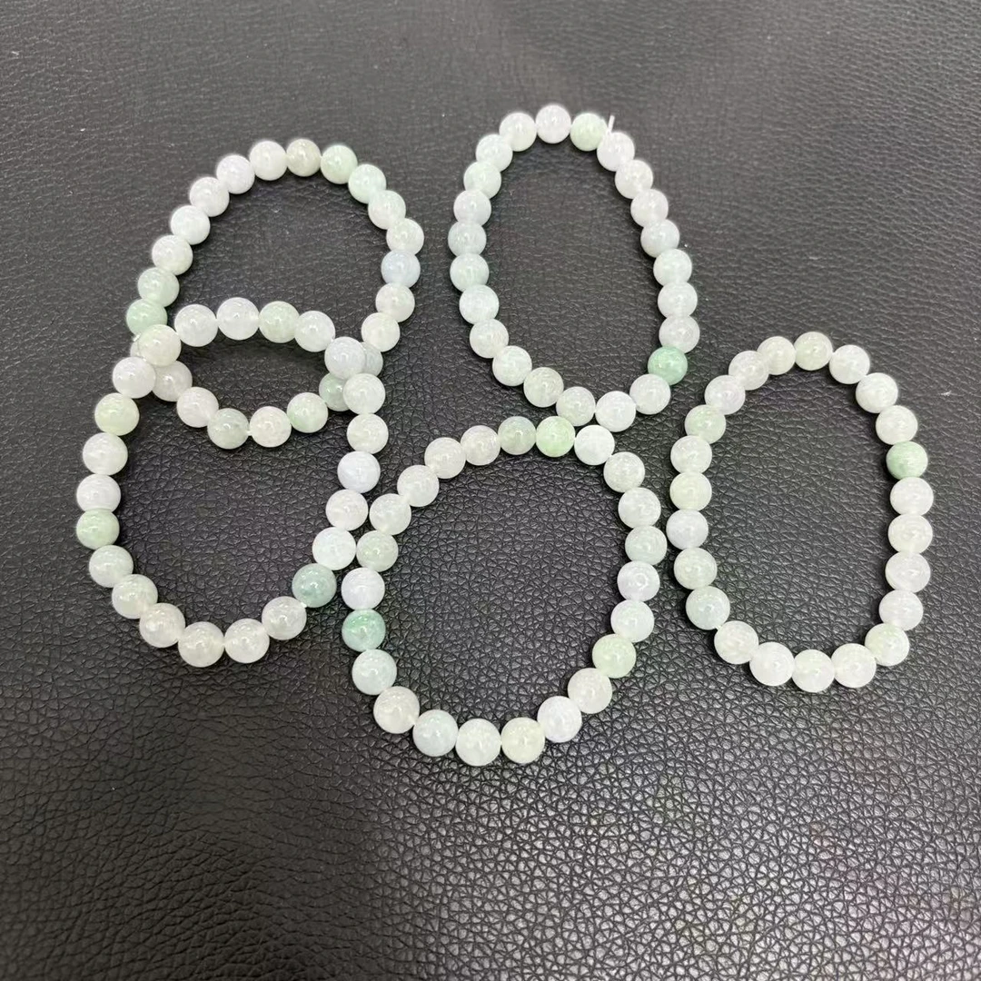 天然A货翡翠手串-c021-卡7-8mm-多样性发一