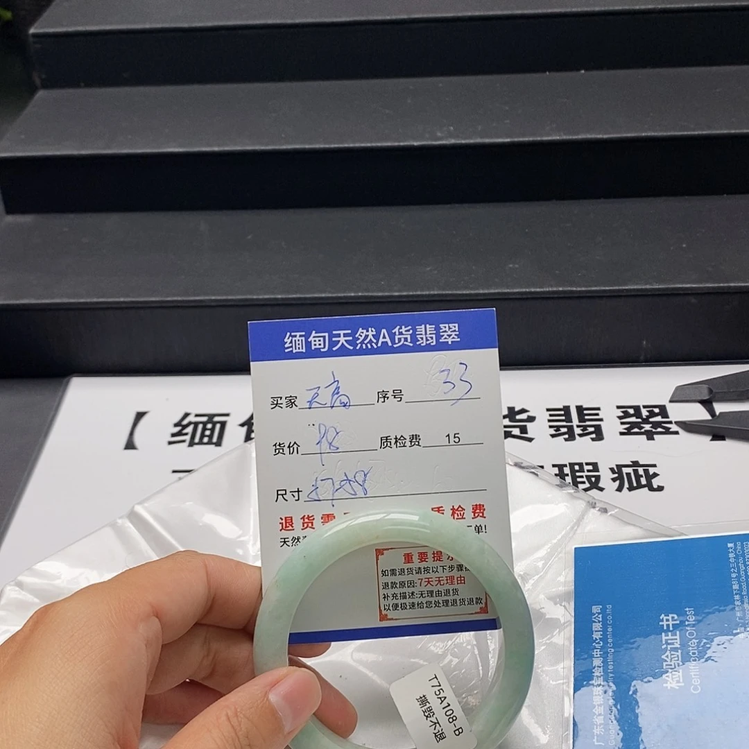 天***飞翡翠未镶嵌手镯翡翠手镯