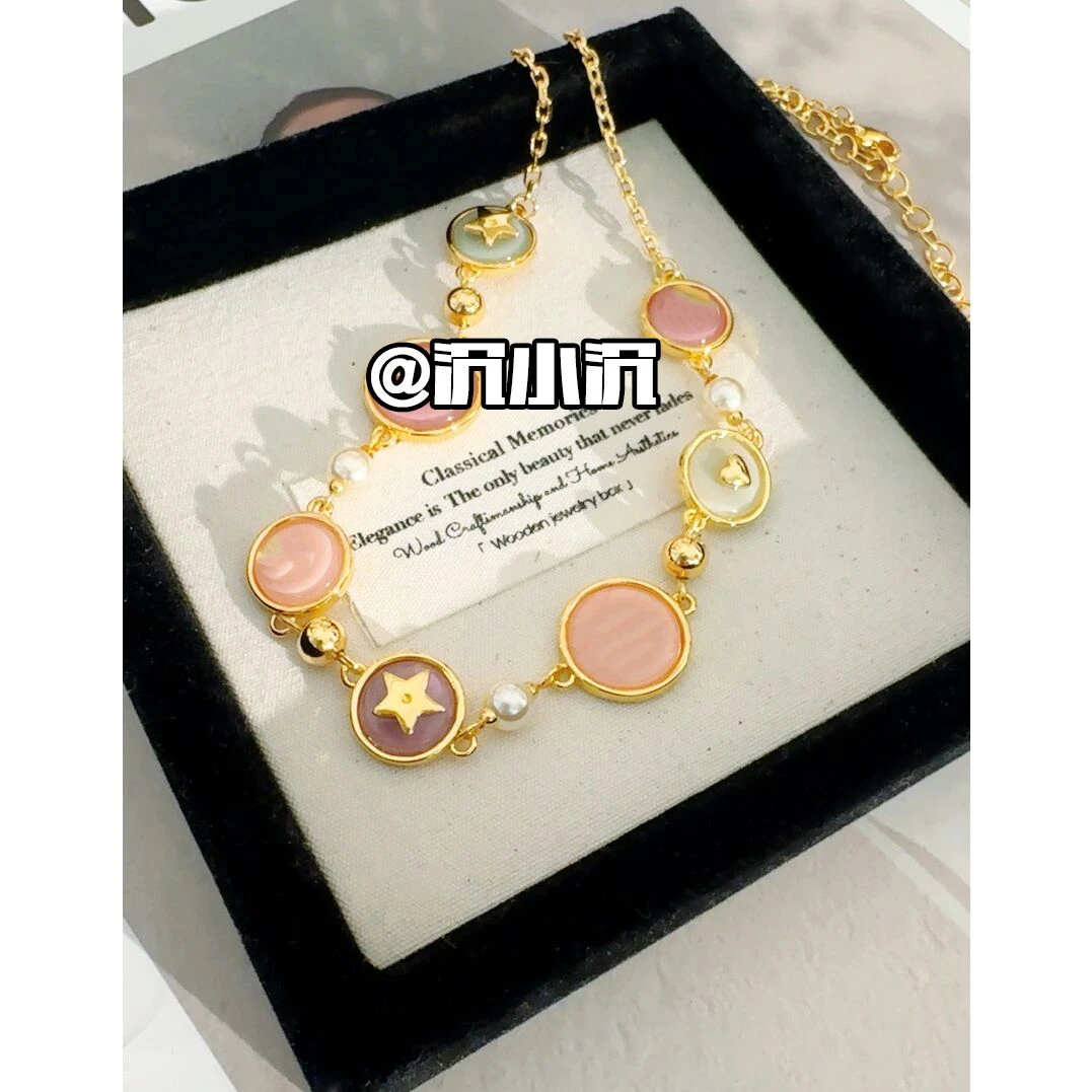 铜合金项链 【彩色糖果】夏天彩色清醒小众百搭项链D01