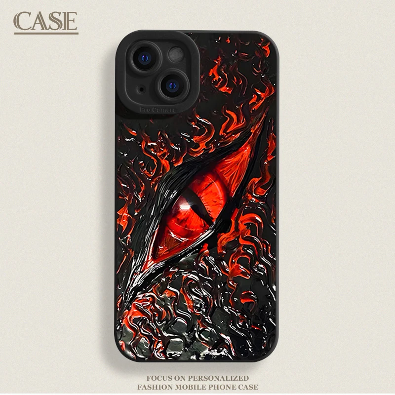 恶魔之眼适用iPhone17ProMax手机壳16苹果15软14瞳影13磨砂1211xr