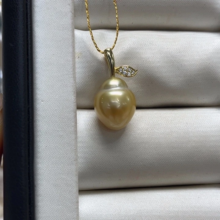 银S925镶嵌吊坠(不含链)海水珍珠10-11mm23号