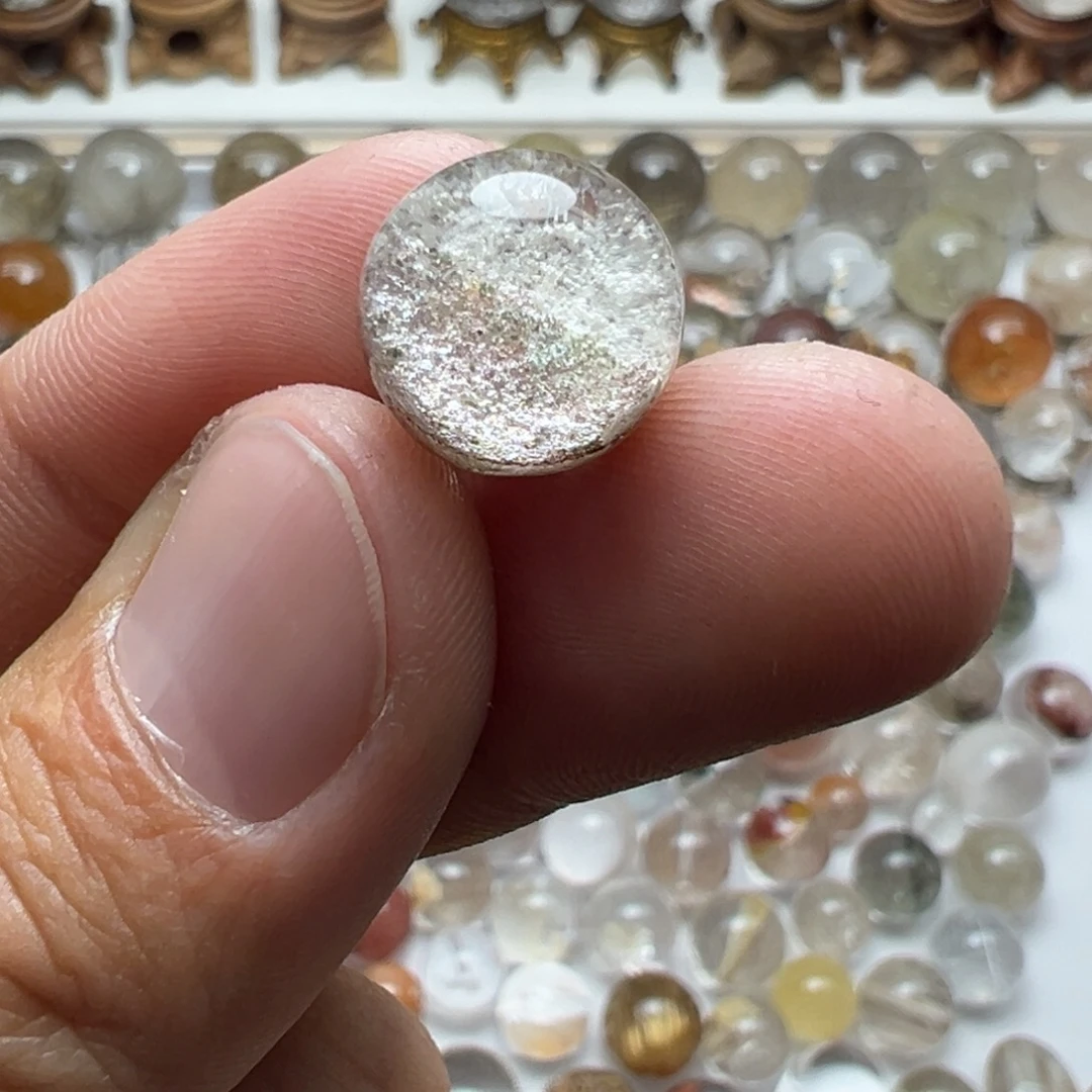 珠宝半成品水晶未镶嵌幽灵球