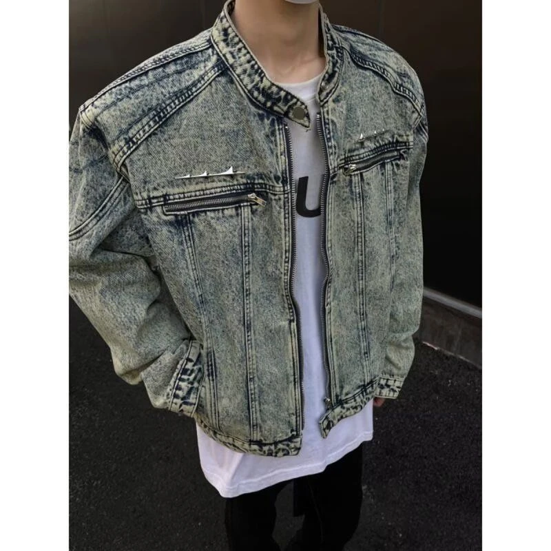 2024春秋痞帅外套男休闲高街潮牌港风日系原宿风韩版潮流宽松夹克